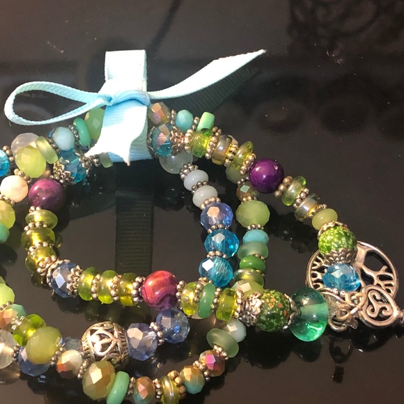 Crystal  Color  Bracelet green - Picture 1 of 4